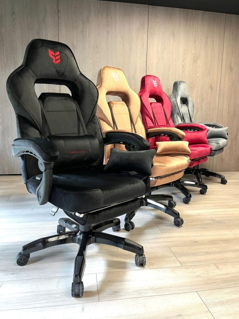 Fotel obrotowy do biurka TITAN BLACK ALCANTARA PRO Fotel obrotowy do biurka TITAN BLACK ALCANTARA PRO