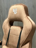 Fotel obrotowy do biurka TITAN BROWN ALCANTARA PRO