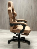 Fotel obrotowy do biurka TITAN BROWN ALCANTARA PRO