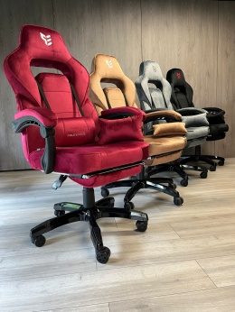 Fotel obrotowy do biurka TITAN BURGUNDY ALCANTARA PRO