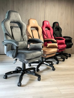 Fotel obrotowy do biurka TITAN GREY ALCANTARA BASIC