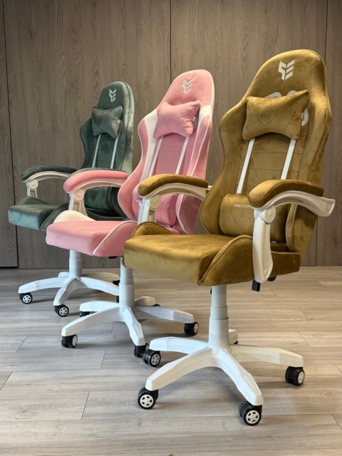 Fotel obrotowy gamingowy ENZO XL BEIGE ALCANTARA ICE Fotel obrotowy gamingowy ENZO XL BEIGE ALCANTARA ICE