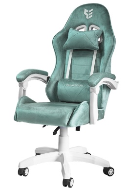 Fotel obrotowy gamingowy ENZO XL MINT ALCANTARA ICE