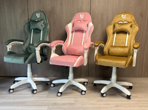 Fotel obrotowy gamingowy ENZO XL PINK + WHITE ALCANTARA ICE Fotel obrotowy gamingowy ENZO XL PINK + WHITE ALCANTARA ICE