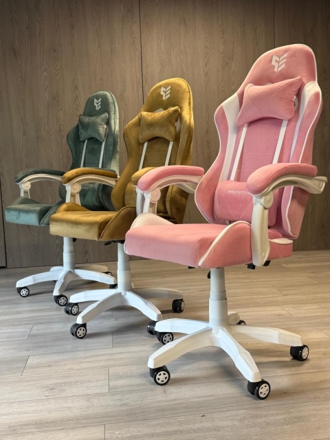 Fotel obrotowy gamingowy ENZO XL PINK + WHITE ALCANTARA ICE Fotel obrotowy gamingowy ENZO XL PINK + WHITE ALCANTARA ICE