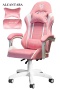 Fotel obrotowy gamingowy ENZO XL PINK + WHITE ALCANTARA ICE