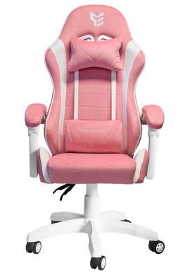 Fotel obrotowy gamingowy ENZO XL PINK + WHITE ALCANTARA ICE