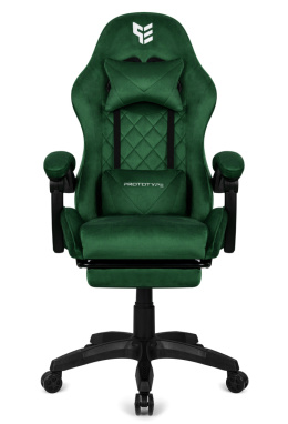 Fotel obrotowy gamingowy HERO POKER PRO DARK GREEN ALCANTARA OUTLET