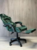 Fotel obrotowy gamingowy HERO POKER PRO DARK GREEN ALCANTARA OUTLET
