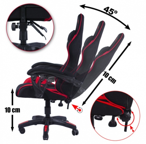Fotel obrotowy gamingowy HERO POKER GREY ALCANTARA PRO Fotel obrotowy gamingowy HERO POKER GREY ALCANTARA PRO