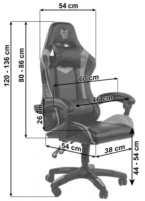 Fotel obrotowy gamingowy HERO POKER GREY ALCANTARA PRO Fotel obrotowy gamingowy HERO POKER GREY ALCANTARA PRO