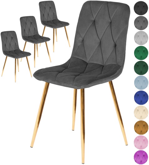 Krzesła tapicerowane BORGO VELVET ROSE GOLD zestaw 4 sztuk kolory do wyboru Krzesła tapicerowane BORGO VELVET ROSE GOLD zestaw 4 sztuk kolory do wyboru