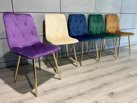 Krzesła tapicerowane BORGO VELVET ROSE GOLD zestaw 4 sztuk kolory do wyboru Krzesła tapicerowane BORGO VELVET ROSE GOLD zestaw 4 sztuk kolory do wyboru
