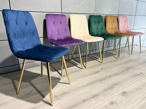 Krzesła tapicerowane BORGO VELVET ROSE GOLD zestaw 4 sztuk kolory do wyboru Krzesła tapicerowane BORGO VELVET ROSE GOLD zestaw 4 sztuk kolory do wyboru