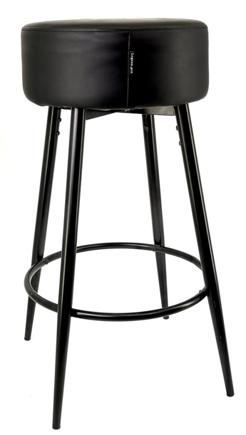 Krzesło barowe ASTI BLACK PU hoker BAR II GATUNEK Krzesło barowe ASTI BLACK PU hoker BAR II GATUNEK