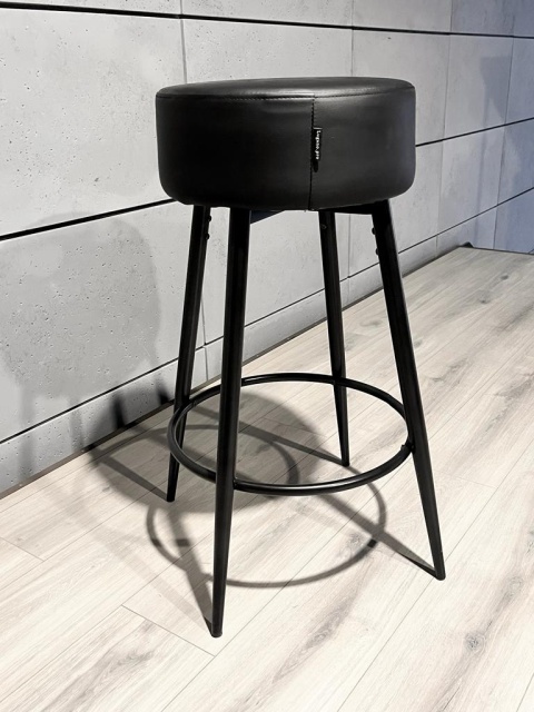 Krzesło barowe ASTI BLACK PU hoker BAR II GATUNEK Krzesło barowe ASTI BLACK PU hoker BAR II GATUNEK