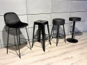Krzesło barowe ASTI BLACK PU hoker BAR II GATUNEK