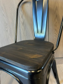 Krzesło metalowe loft CORSICA NERO OAK TOLIX