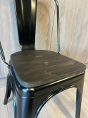 Krzesło metalowe loft CORSICA NERO OAK TOLIX