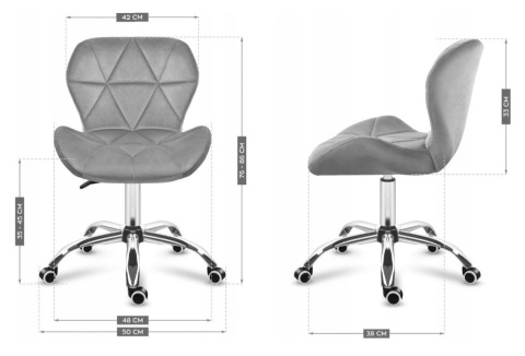 Krzesło obrotowe VASTO OFFICE GREY PU Krzesło obrotowe VASTO OFFICE GREY PU