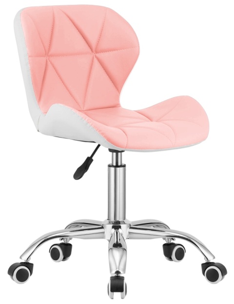 Krzesło obrotowe VASTO OFFICE PU PINK+WHITE Krzesło obrotowe VASTO OFFICE PU PINK+WHITE