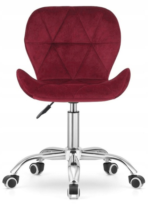 Krzesło obrotowe VASTO OFFICE VELVET BURGUNDY Krzesło obrotowe VASTO OFFICE VELVET BURGUNDY
