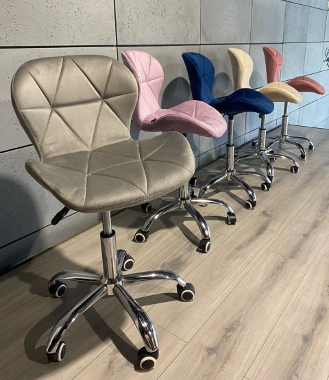 Krzesło obrotowe VASTO OFFICE VELVET GREY II GATUNEK Krzesło obrotowe VASTO OFFICE VELVET GREY II GATUNEK