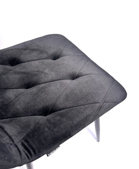 Krzesło tapicerowane BORGO VELVET BLACK ROSE GOLD Krzesło tapicerowane BORGO VELVET BLACK ROSE GOLD