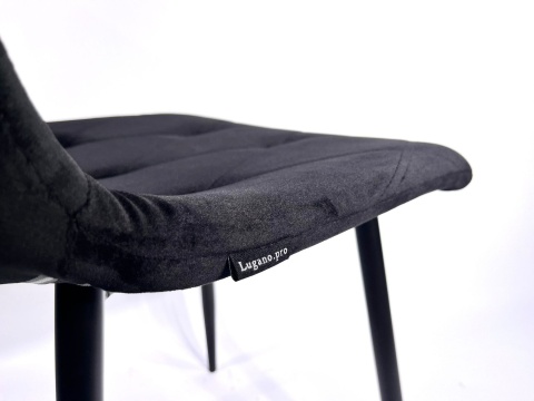 Krzesło tapicerowane BORGO VELVET BLACK ROSE GOLD Krzesło tapicerowane BORGO VELVET BLACK ROSE GOLD