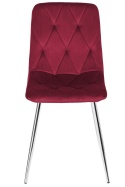 Krzesło tapicerowane BORGO VELVET BURGUNDY SILVER