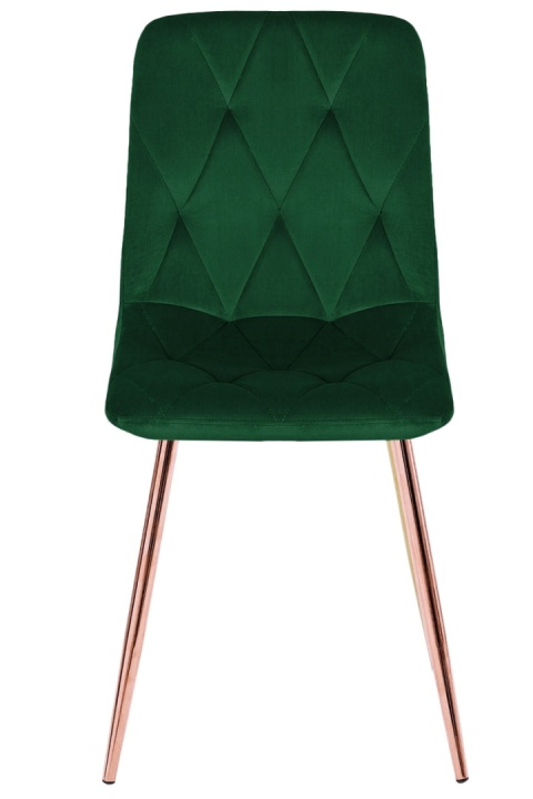 Krzesło tapicerowane BORGO VELVET GREEN FOREST ROSE GOLD Krzesło tapicerowane BORGO VELVET GREEN FOREST ROSE GOLD