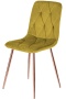 Krzesło tapicerowane BORGO VELVET OLIVE GREEN ROSE GOLD