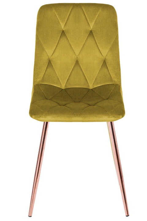 Krzesło tapicerowane BORGO VELVET OLIVE ROSE GOLD Krzesło tapicerowane BORGO VELVET OLIVE ROSE GOLD