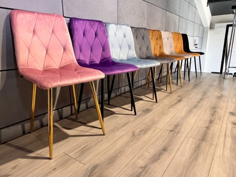 Krzesło tapicerowane BORGO VELVET PINK II GATUNEK Krzesło tapicerowane BORGO VELVET PINK II GATUNEK