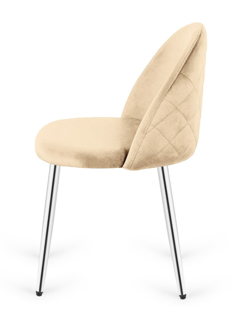 Krzesło tapicerowane GLORIA CREAM VELVET SILVER Krzesło tapicerowane GLORIA CREAM VELVET SILVER