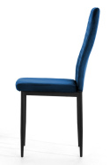 Krzesło tapicerowane VALVA CARO VELVET BLUE