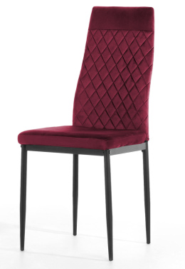 Krzesło tapicerowane VALVA CARO VELVET BURGUNDY