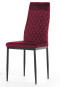 Krzesło tapicerowane VALVA CARO VELVET BURGUNDY