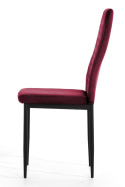 Krzesło tapicerowane VALVA CARO VELVET BURGUNDY