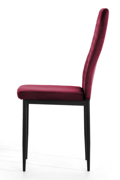 Krzesło tapicerowane VALVA CARO VELVET BURGUNDY Krzesło tapicerowane VALVA CARO VELVET BURGUNDY