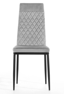 Krzesło tapicerowane VALVA CARO VELVET GREY