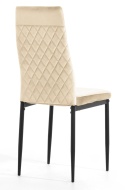Krzesło tapicerowane zestaw 4x VALVA CARO VELVET BEIGE