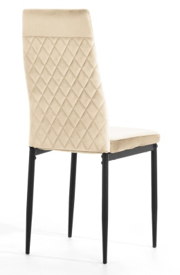 Krzesło tapicerowane zestaw 4x VALVA CARO VELVET BEIGE