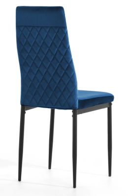 Krzesło tapicerowane zestaw 4x VALVA CARO VELVET BLUE
