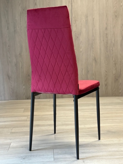 Krzesło tapicerowane zestaw 4x VALVA CARO VELVET BURGUNDY Krzesło tapicerowane zestaw 4x VALVA CARO VELVET BURGUNDY