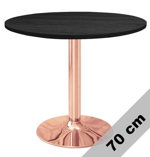 Stół okrągły VICTORY BLACK WOOD 70 cm COPPER Stół okrągły VICTORY BLACK WOOD 70 cm COPPER