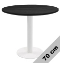 Stół okrągły VICTORY BLACK WOOD 70 cm MILK