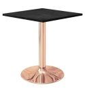 Stół skandynawski kwadratowy TORI Black WOOD 70 COPPER