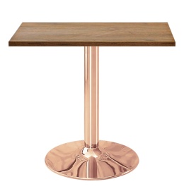 Stół skandynawski kwadratowy TORI Dark Wood 70 COPPER