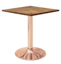 Stół skandynawski kwadratowy TORI Dark Wood 70 COPPER